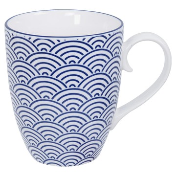 TOKYO DESIGN STUDIO 瓷製馬克杯 325ml  1個  浪紋藍