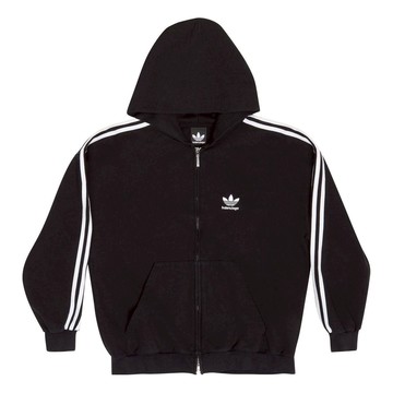 Balenciaga x adidas Zip-Up Hoodie 'Black White'