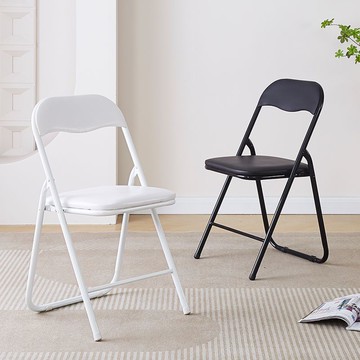 免稅開票 餐椅 休閑椅網紅臥室電腦椅子家用餐椅拍照燈芯絨凳子鐵藝折疊靠背餐椅S076快速出貨