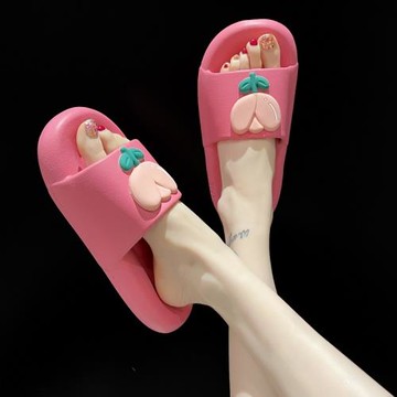 高級感軟底涼拖鞋女夏外穿2025新款仙女風可愛花朵厚底踩屎感拖鞋