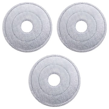 Mega 旋轉懶人拖把專用超細纖維拖把布 3片裝  直徑(24.5cm)  1包