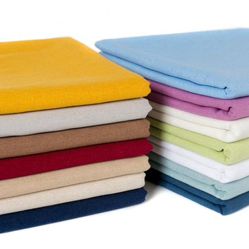 素色亞麻繡花拍照背景布手工DIY