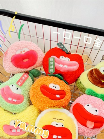 搞怪大嘴水果8寸娃娃機公仔毛絨玩具精品抓機婚慶拋灑禮品玩偶（45cm以上的商品麻煩客人選擇宅配哦，謝謝）