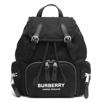 BURBERRYTheRucksack小款品牌LOGO印字帆布後背包(預購)   【 菲尼斯 國際精品 ★ 疊加現抵$1300 】