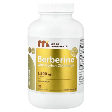 Micro Ingredients, Berberine with Ceylon Cinnamon, 240 Vegetarian Capsules