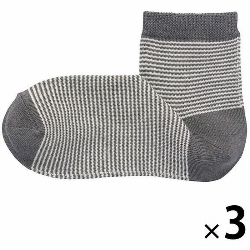 無印良品 足なり直角口ゴムなしショート丈靴下ボーダー 婦人23 25cm グレイッシュブラウンボーダー 1セット 3足組 良品計画 通販 Lineポイント最大0 5 Get Lineショッピング