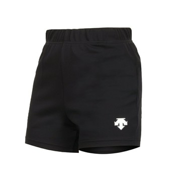 DESCENTE迪桑特 女款短版排球短褲(三分褲 針織 訓練 迪桑特「DSP-6092WBT-BLK」≡排汗專家≡