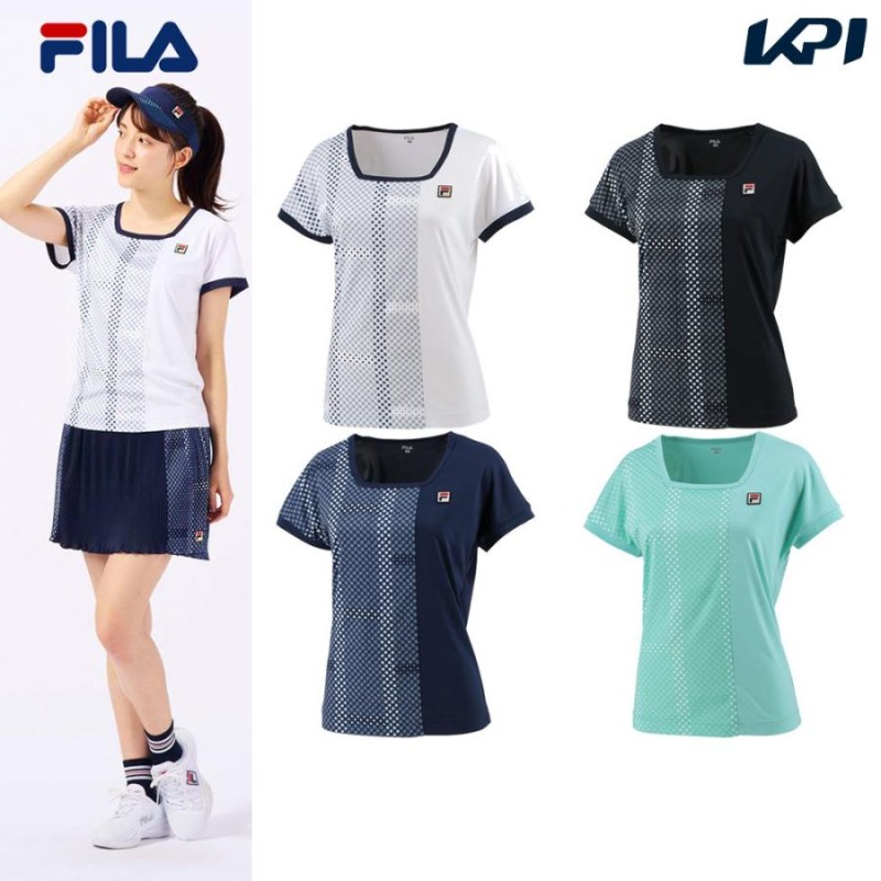 フィラ FILA テニスウェア レディース ゲームシャツ VL2628 2023SS LINEショッピング