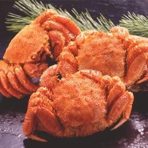 〔北海道産〕ボイル毛ガニ姿（約350g×3尾）〔代引不可〕送料込み