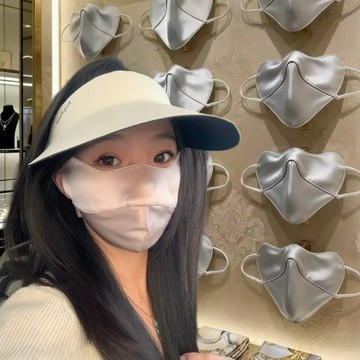 熱賣爆款 19姆米雙麵真絲全臉覆蓋防曬麵罩桑蠶絲口罩透氣薄款夏季臉基尼0701 QLQY