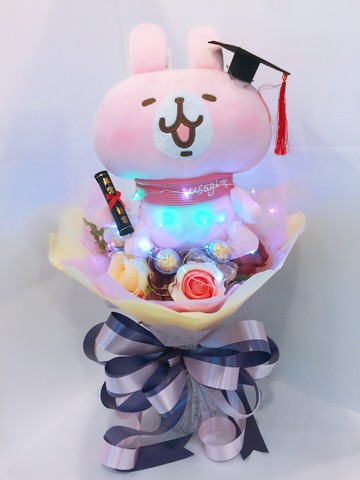 卡娜赫拉 Kanahei 金莎捧花附燈，新娘捧花/花束/手作素材/捧花/生日花束/情人花束/求婚花束/畢業花束，X射線【Y574586】