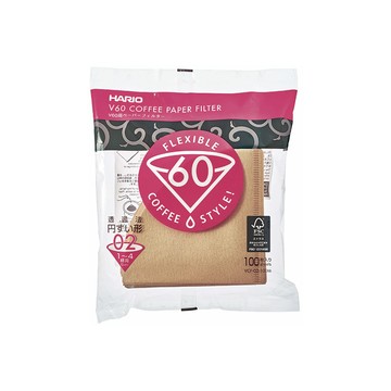 HARIO 圓錐無漂白濾紙 02 100張