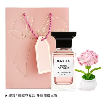 Tom Ford 東方玫瑰香水暖心組[50ml+提袋+康乃馨針織花]-國際航空版