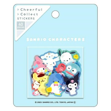小禮堂 Sanrio大集合 透明貼紙組 40枚 (貼玻璃款)