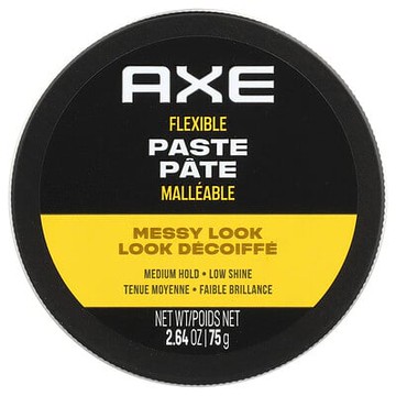 AXE, Messy Look™，柔性膏狀物，中度保持/低度光澤，2.64 盎司（75 克）