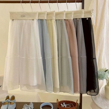 平價衣著 夏天色系紗裙 公主裙 紗裙 長裙 網紗裙 半身裙 澎澎裙 日系紗裙 大尺碼長裙 大裙擺長裙 半身裙 日系女裝