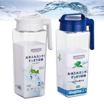 【Lustroware】日本岩崎日本製方形密封防漏耐熱冷熱水壺-2.1L(原廠總代理)