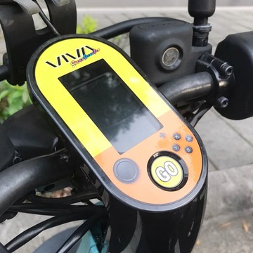GOGORO VIVA造型膜 儀表貼 (含Go鍵)  黃色  1個
