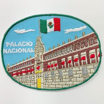 墨西哥 國家宮 徽章 胸章 立體繡貼 裝飾貼 徽章 刺繡布貼 布章 臂章貼 飾品背膠補丁貼