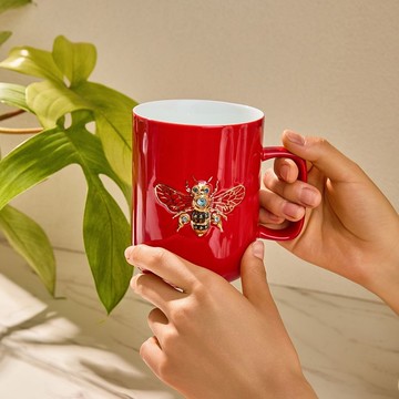 乾唐軒活瓷 | 吉星大蜜蜂高杯 / 含蓋 / 描金 / 4色 510ml