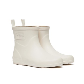 韓國 ROCKFISH EBBY RAIN BOOTS SHORT 女款 簡約素面短筒雨靴 奶油白CREAM