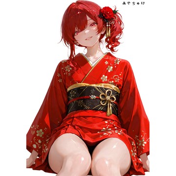 【12月新品】07-109-0032 人物貼紙 性感和服女孩