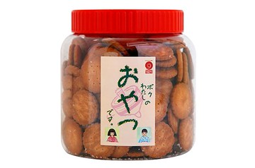 【江戶物語】野村煎豆加工店 美樂圓餅 鹽味 470g桶裝 蛋奶素 家庭號 懷舊餅乾 日本零食