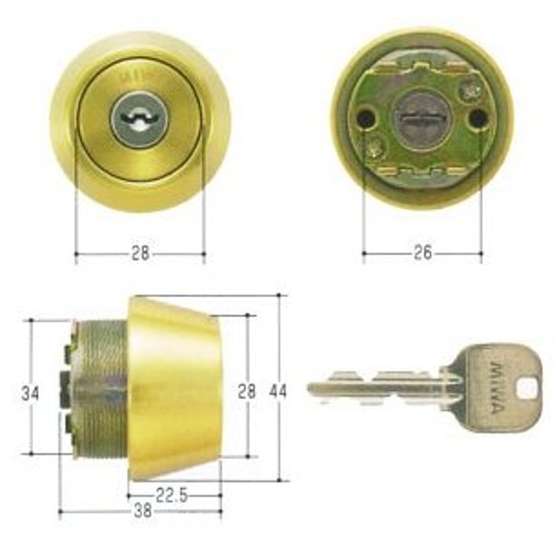 交換無料！ 鍵 交換 MIWA,美和ロック U9PMK 75PM ST シルバー 色 MCY-102,mcy102