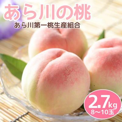 ふるさと納税 紀の川市 あら川の桃2.7Kg(8-10玉入り)