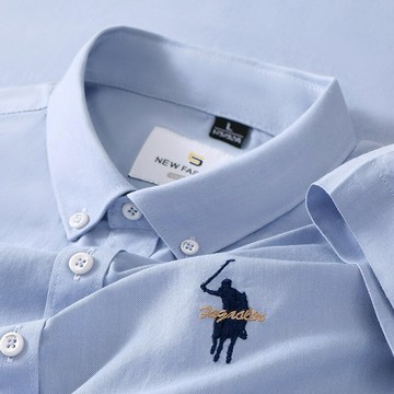 【新款熱賣】純棉襯衣男裝夏季新牛津紡純棉舒適透氣商務簡約純色短袖男士襯衫