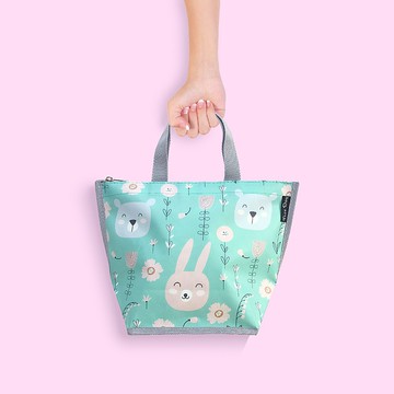 Sunny Bag x Nice Day拉鏈小提袋-春天(淺藍綠)