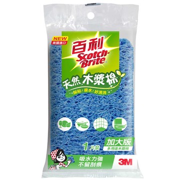 3M 百利 多用途天然木漿棉 加大版 1片裝