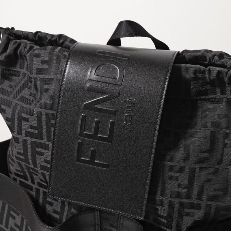 FENDI フェンディ バックパック 7VZ056 AG0M メンズ ドローストリング リュック FFロゴ ズッカ柄 鞄  F0NPN/ASFALTO+NERO | LINEショッピング