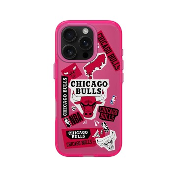 iPhone 16 Pro Clear 粉漾桃 - NBA - 拼貼系列-芝加哥公牛 Chicago Bulls - Collage