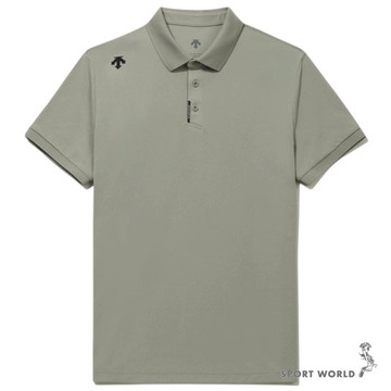 Descente 迪桑特 短袖上衣 男裝 短袖Polo衫 卡其綠【運動世界】SQ323UPS71-KHK0