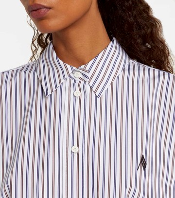 The Attico Striped cotton poplin shirt