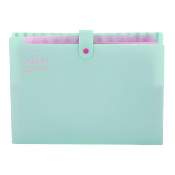 Abern 12格微笑馬卡龍活頁夾  薄荷綠  1個