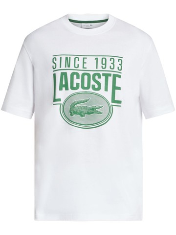 Lacoste - logo-print organic cotton T-shirt - men - Cotton - 4 - White