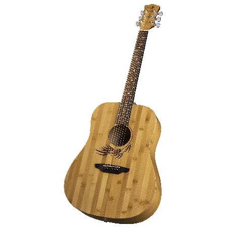 Luna Dreadnought Acoustic Guitar, Woodland Bamboo