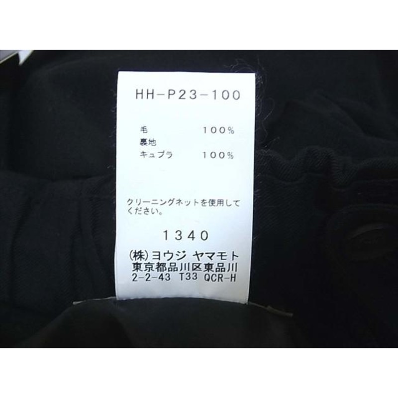 Yohji Yamamoto ヨウジヤマモト POUR HOMME プールオム HH-P23-100