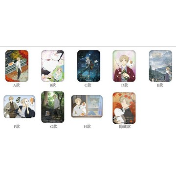 現貨正版夏目友人帳動畫日常系列燙金方徽章盲盒第一彈動漫二次元周邊預售