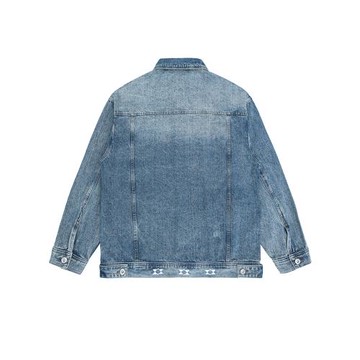 GUGR  寬松微闊 高品質石磨水洗牛仔外套美式重磅復古百搭夾克衫