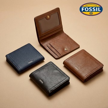 【FOSSIL 官方旗艦館】Logan 真皮RFID防盜短夾 (多色可選)