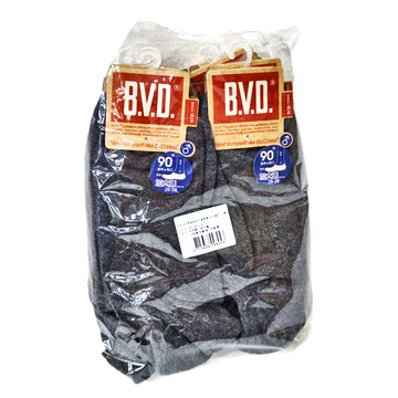 BVD 男細針低口直角襪 Set 12雙  26~28cm  鐵灰色