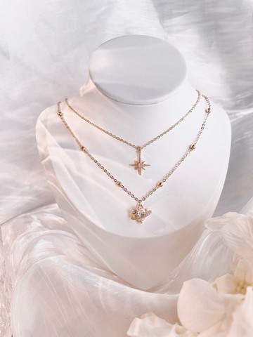 星球設計款雙層頸鏈