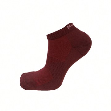休閒無縫氣墊船襪 - M酒紅
