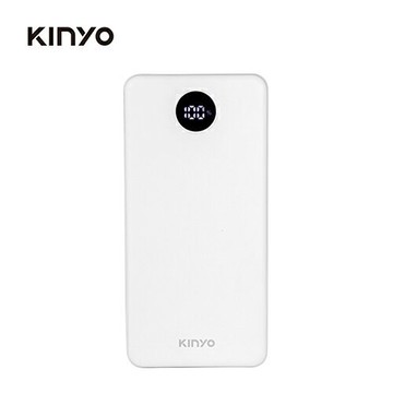 KINYO 液晶顯示快充行動電源KPB-3273W-白色【愛買】【Cube卡+APP下單最高10%回饋】