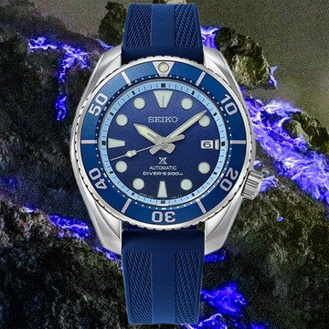 SEIKO 精工 PROSPEX系列 亞洲限量 印尼藍火火山 潛水機械腕錶 (SPB543J1/6R35-03N0B)