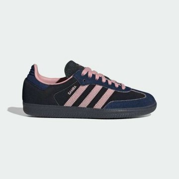 Adidas 愛迪達 Samba OG W [JI2679] 女 休閒鞋 復古鞋 德訓鞋 麂皮 黑 深藍 粉紫