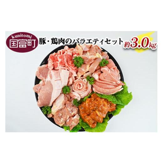 ふるさと納税 宮崎県 国富町 ＜豚・鶏肉のバラエティセット（重量約3.0ｋｇ）＞翌月末迄に順次出荷